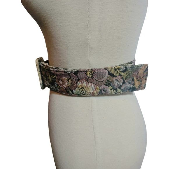 Ann Taylor Vintage floral tapestry waist belt  2" X 38" - Picture 2 of 8